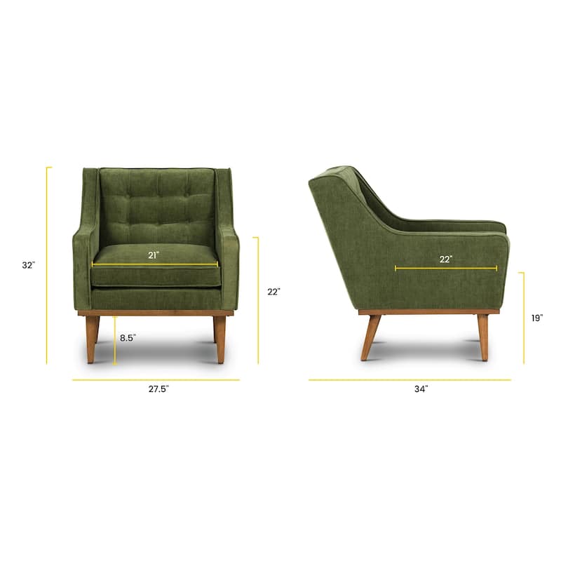 Poly & Bark Gus Fabric Lounge Chair