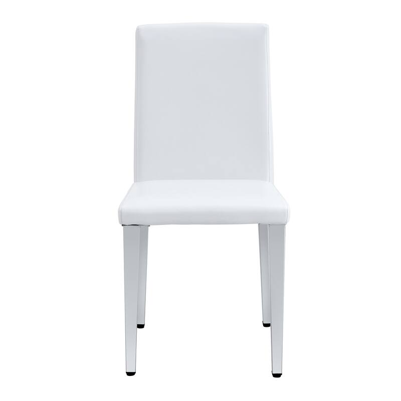 Home Dining Chair with Backrest Leather Upholstered Dining Chair Decorative Side Chair Dining Room Chair, Set of 2