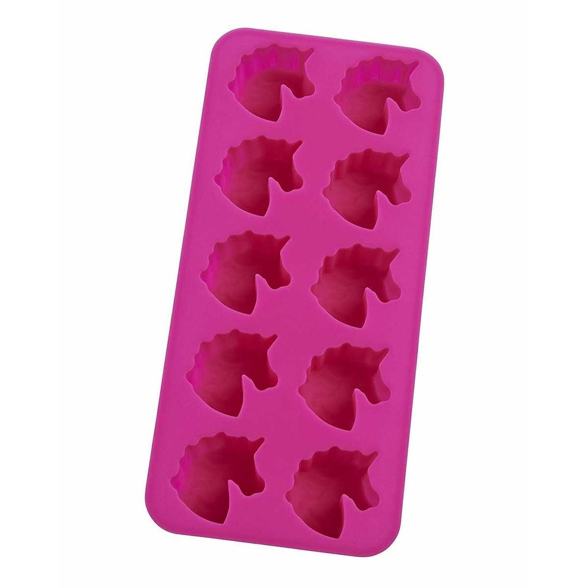 HIC Red Silicone Big Block Ice Cube Tray and Baking Mold - Makes 8
