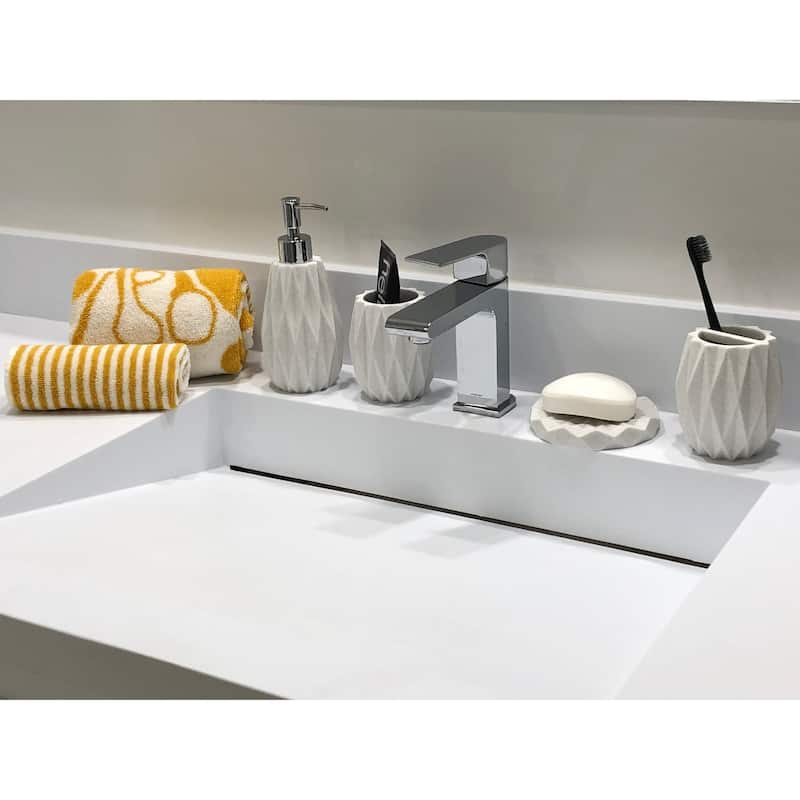 Kralix 4pc Diamond Resin Bath Accessory Set