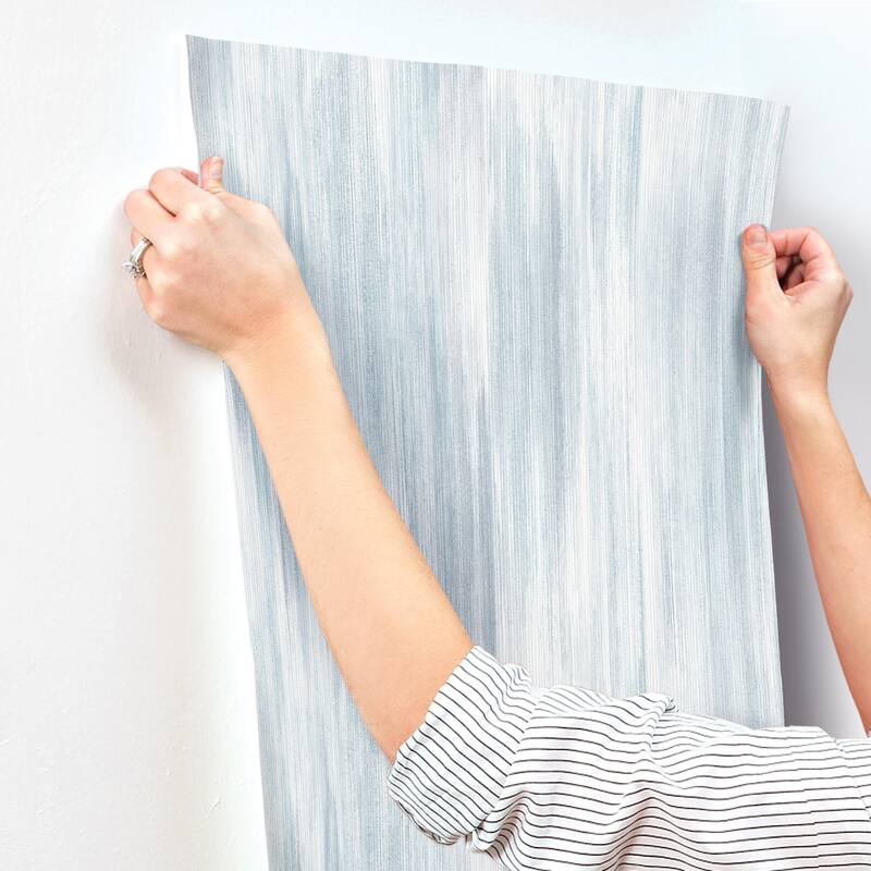 A-Street Prints Elysian Sky Blue Ikat Wallpaper