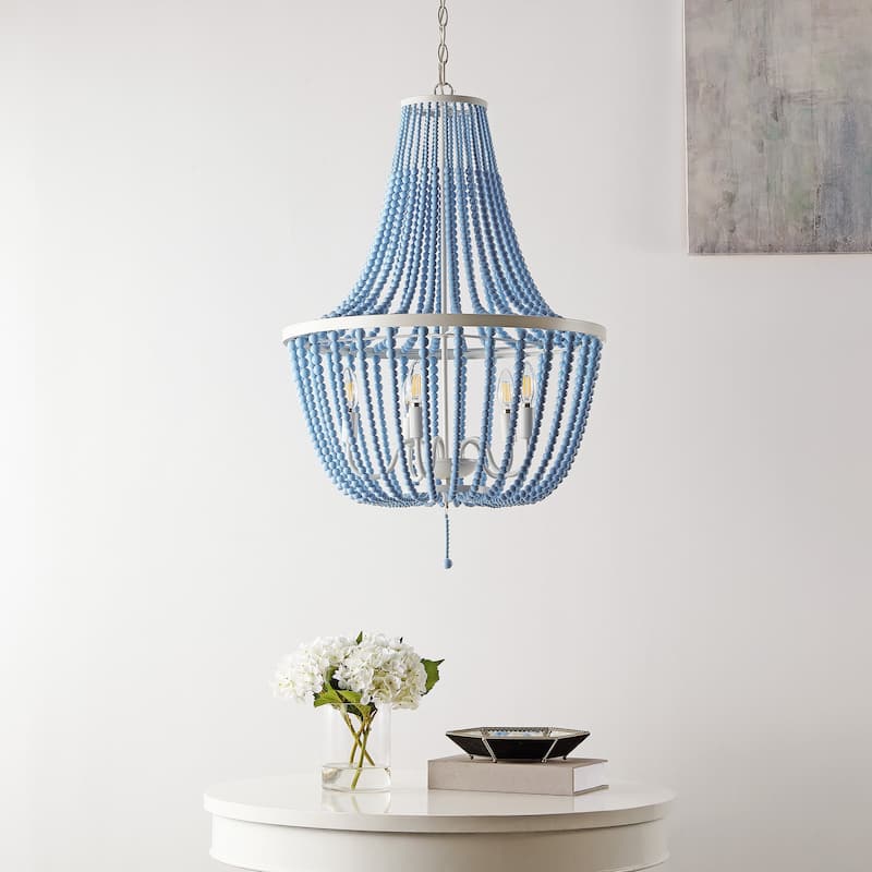 SAFAVIEH Lighting Fedosia 5-light 22-inch Pendant - 22" W x 22" D x 32" H - 22Wx22Dx32H - Blue