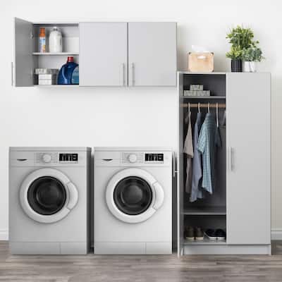 Prepac Elite Wall Cabinet, Versatile Adjustable Garage Wall Cabinet, Tall 3-Door, 54"W x 24"H x 12"D