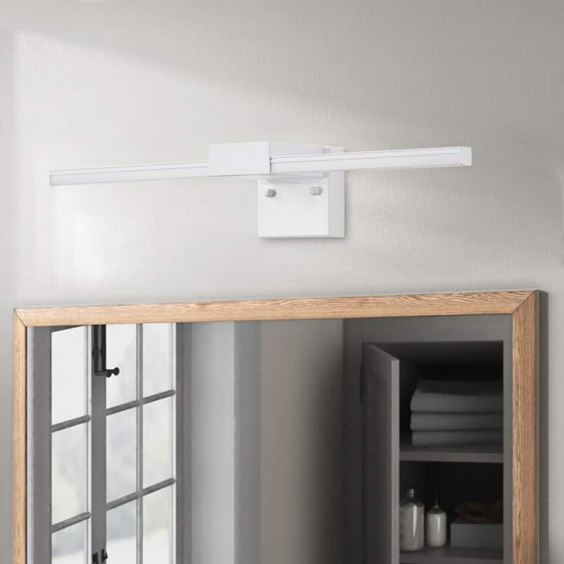 Modern Black or White 23.74-inch Linear LED Dimmable Bathroom Vanity Lighting Fixture