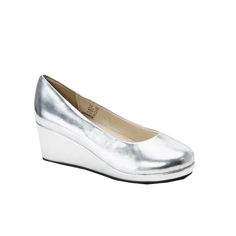 girls silver slip on shoes