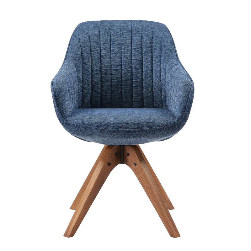 Art Leon Modern Wood Swivel Chair with Oak Legs