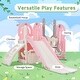 preview thumbnail 21 of 25, 5 in 1 Toddler Slide and Swing Set, Indoor Outdoor Playground Set Toddler Climber Slide Playset with Basketball Hoop for Babies