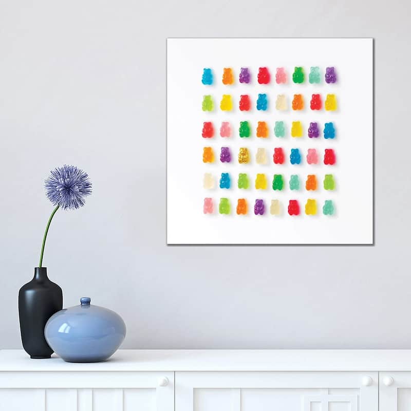 iCanvas "Rainbow Bears" by Erin Summer Canvas Print - 18x18x1.5