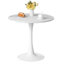 32 Inch Modern Tulip Round Dining Table with MDF Top - 32