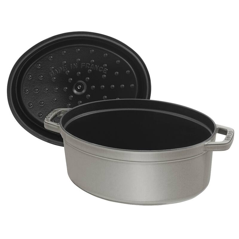STAUB Cast Iron Oval Cocotte, Dutch Oven, 5.75-quart, serves 5-6, Made in France - 5.75-qt