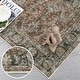 preview thumbnail 11 of 28, Vintage Floral Print Rug Carpet Washable Distressed Area Rugs for Living Room Bedroom