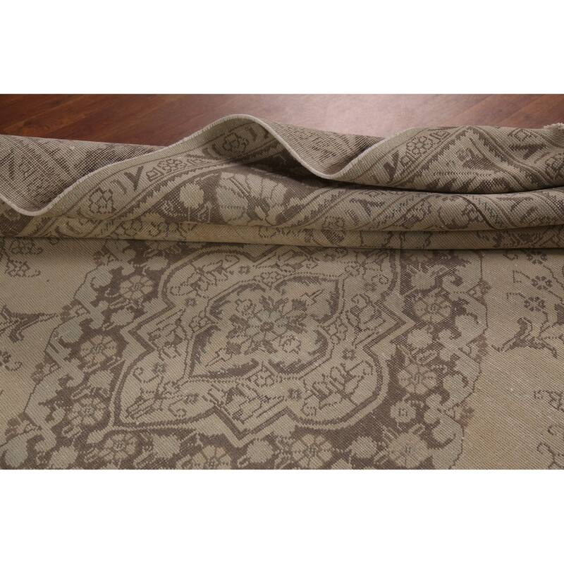 Traditional Tabriz Persian Vintage Area Rug Handmade Wool Carpet - 8'0"x 10'10"