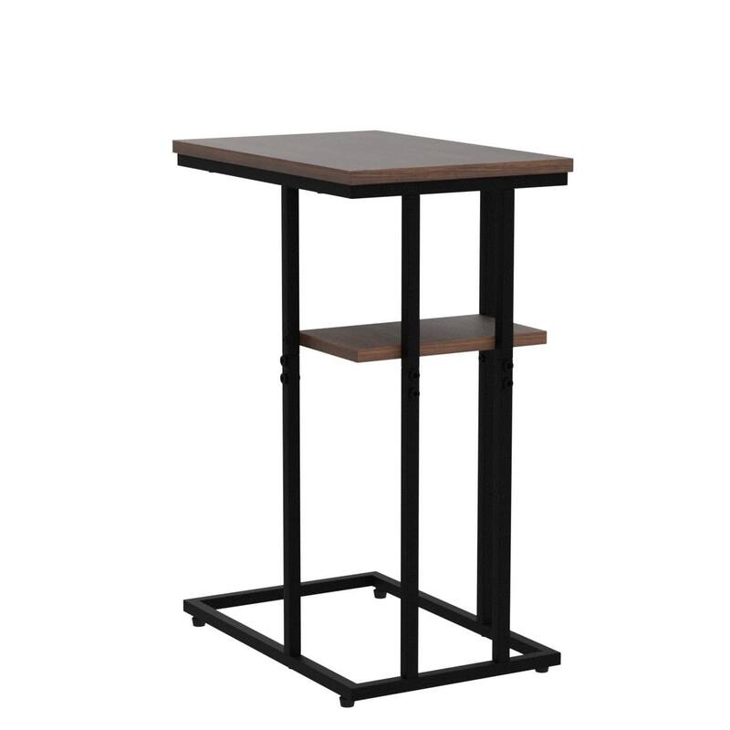 C Table End Table Set of 2,Side Table Living Room,C Shaped Side Table,Couch Tables That Slide Under Couch Table with Metal Frame