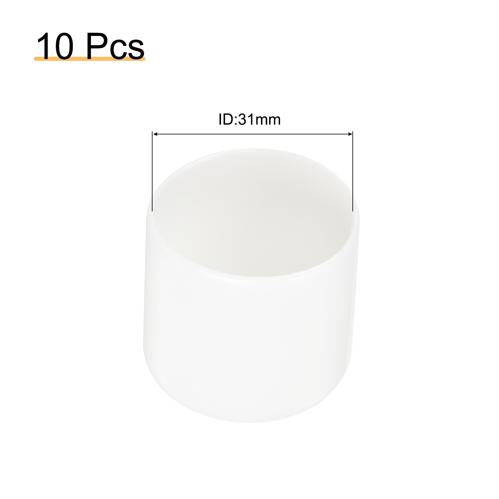 Rubber End Caps, Round Vinyl Plug Insert Plastic End Caps for Tubing, Fence, Pipe Post, Furniture, Railing