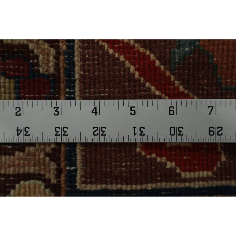 Hand Knotted Oriental 100% Wool Carpet Traditional Geometric Brown Peshawar Area Rug - 3' 1'' X 2' 0''