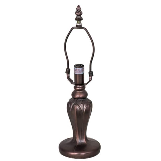 Meyda Tiffany 26960 Tulip 8" Tall Lamp Base - Mahogany Bronze