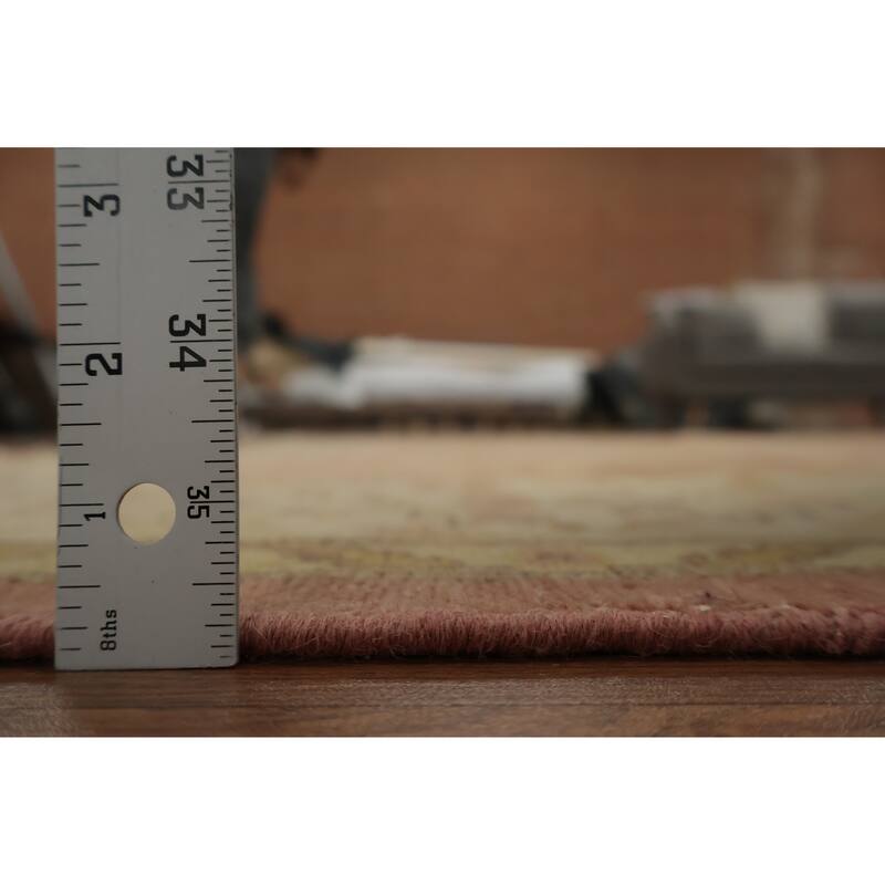 Hand Knotted Oriental 100% Wool Carpet Traditional Floral Oranges & Rust Ziegler Area Rug - 8' 2'' X 7' 9''