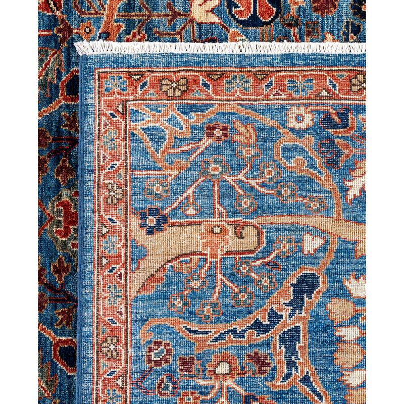 Serapi One-of-a-Kind Hand-Knotted Area Rug - Blue - 8' 10" x 11' 11"