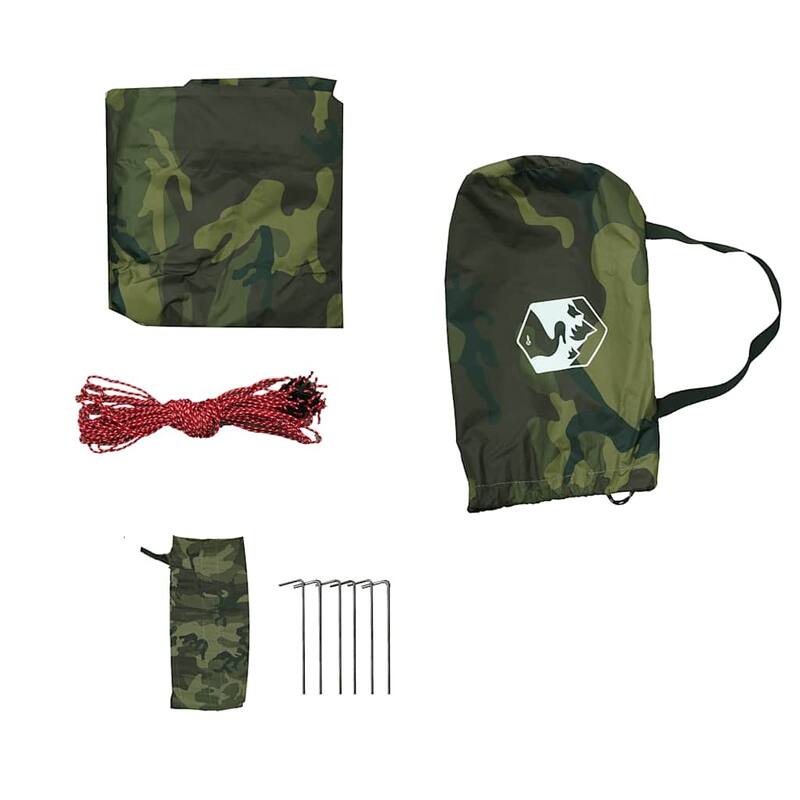 vidaXL Camping Tarp Camouflage 199.2x120.5" Waterproof - 199.2 x 120.5"
