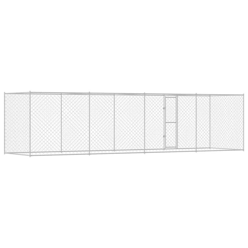 Dog Cage Silver 400/600/800 x 200 x 256 cm Galvanised Steel