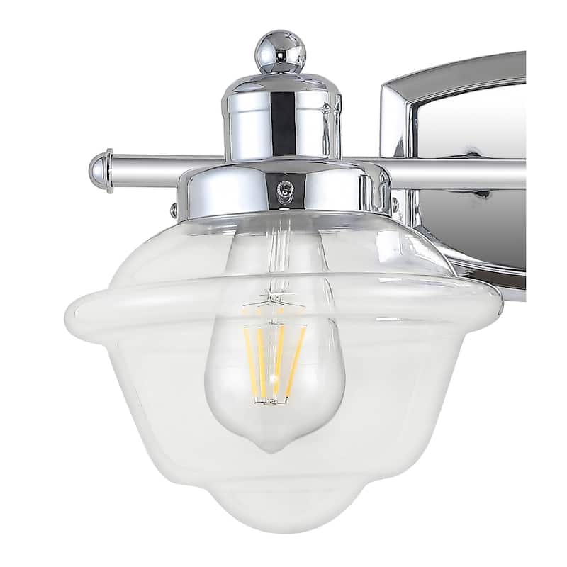 Marais Iron/Glass Schoolhouse LED Vanity Light, by JONATHAN Y