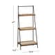 preview thumbnail 6 of 5, Brown Wood 3 Shelves Shelving Unit - 21 x 12 x 47