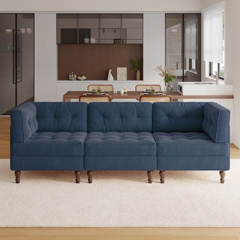 Madison Oversized Upholstered Corduroy Modular Sectional Sofa
