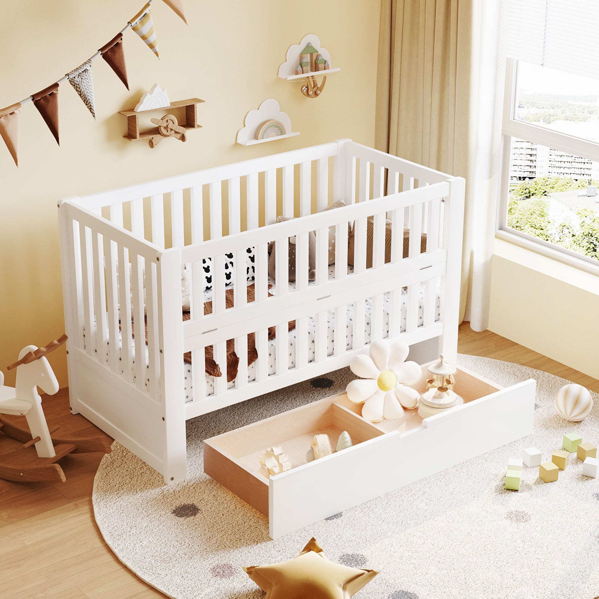 3 in 1 outlet crib to toddler bed