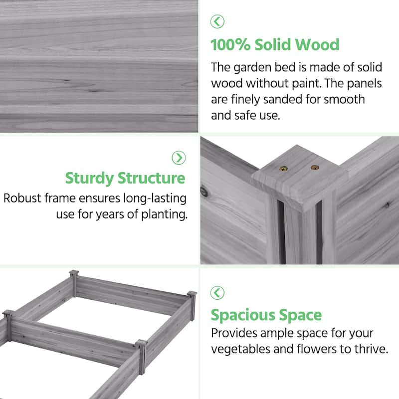Yaheetech Wooden Raised Garden Bed Greenhouse Planter