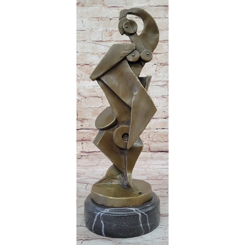 Abstract Cubism Geometric Figurative Bronze Sculpture Statue Dali Pico Tribute