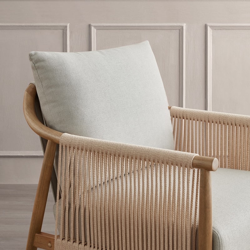 Lynn Accent Chair with Braid Wood Arm
