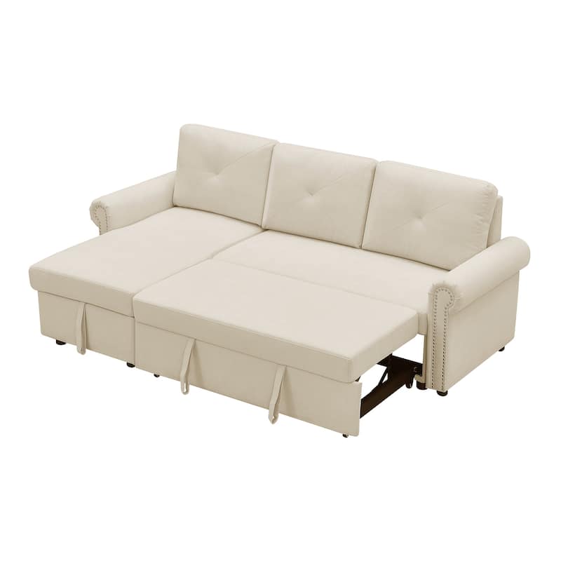 83" L-Shape Sectional Sofa with Storage Chaise