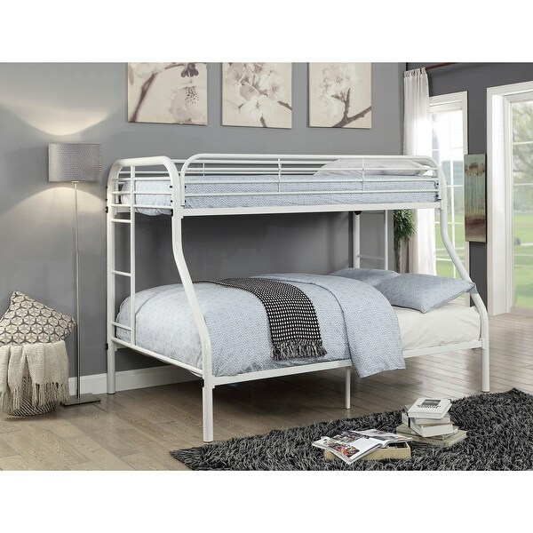 White metal bunk beds twin over full discount