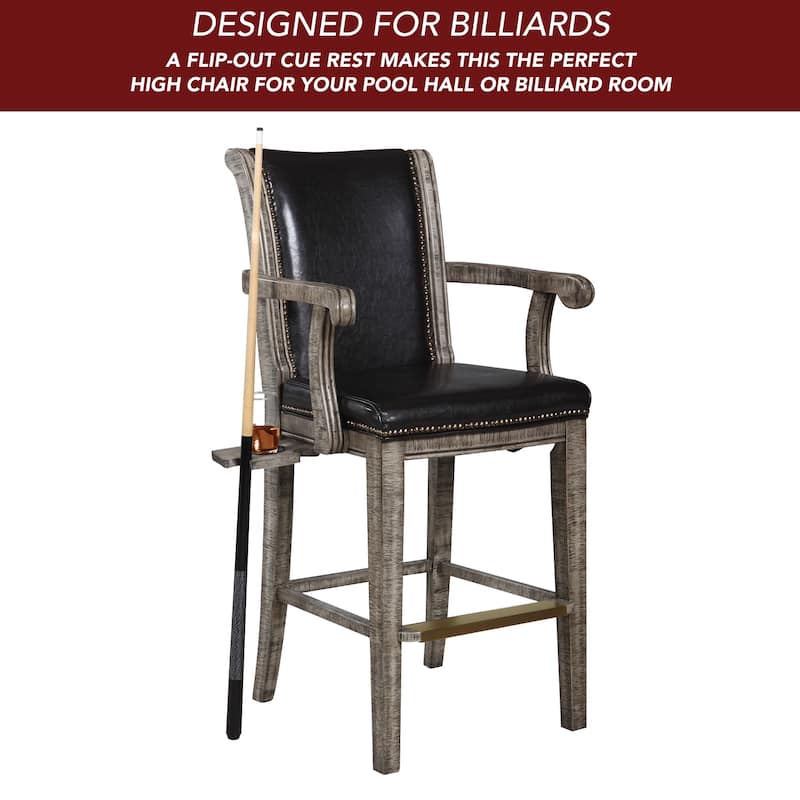 Hathaway Montecito 29-in High Top Deluxe Spectator Chair - Rustic Gray