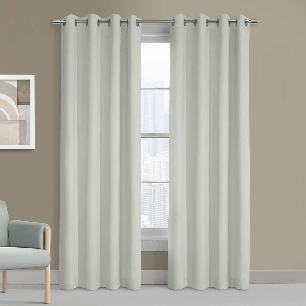Thermaplus Navar Total Blackout Woven Faux Suede Curtain Panel