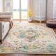 SAFAVIEH Crystal Floretta Vintage Boho Medallion Rug - 11' x 16' - Light Blue/Grey