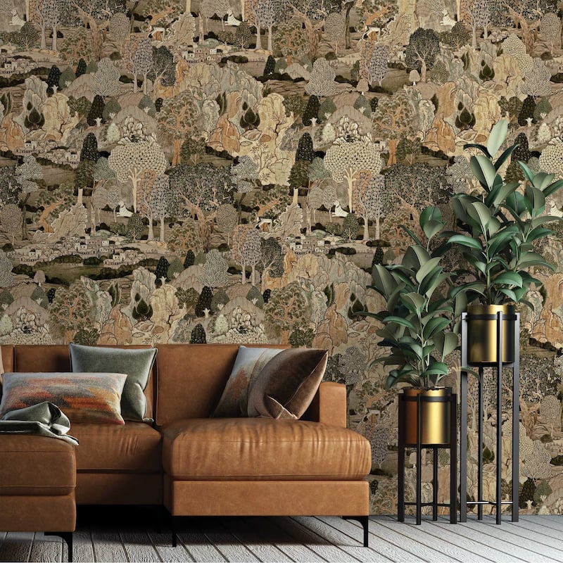 Vintage Woodland Tapestry Wallpaper Mural
