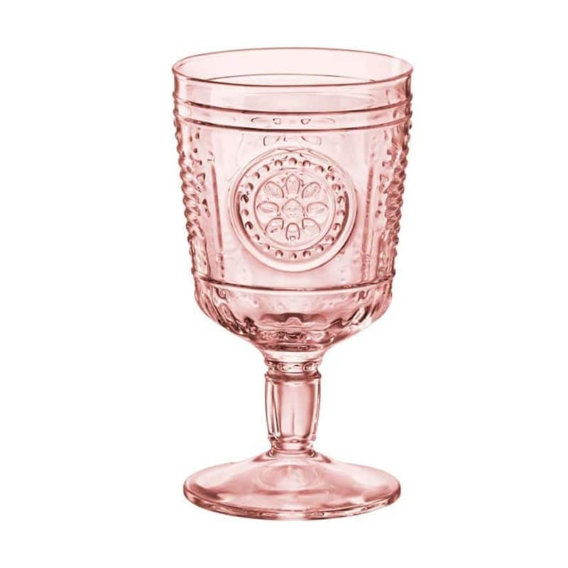 Bormioli Rocco Romantic 10.75oz All Purpose Stemware, Set of 4, Cotton Candy
