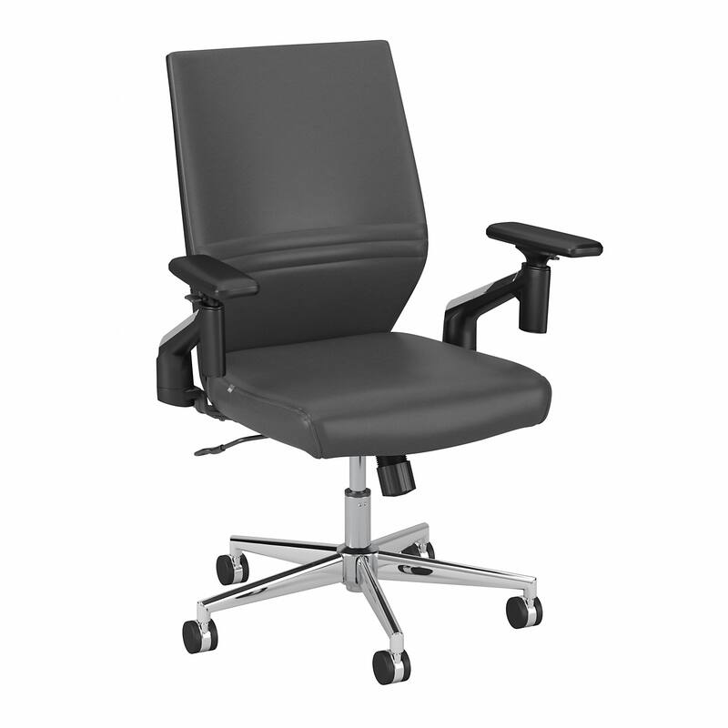 Laguna Mid Back Leather Office Chair by Bush Business Furniture