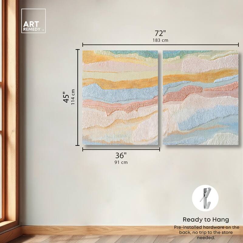 Morning Calm III Canvas Set of 2 by Art Remedy, Gallery Wrapped