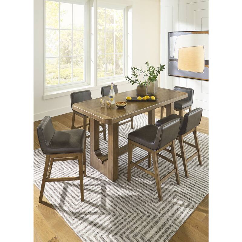 Signature Design by Ashley Cabalynn Light Brown Rectangular Dining Counter Table - 76"W x 34"D x 36"H