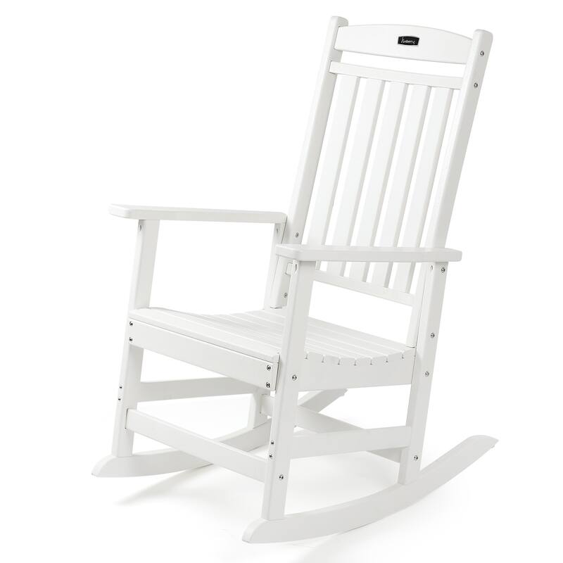 Vrakae All Weather Outdoor High Back Rocking Chair