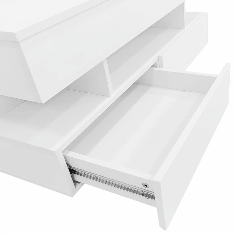 Lift-Top Coffee Table with 2 Drawers, Modern Coffee Table with Adequate Hidden Compartment