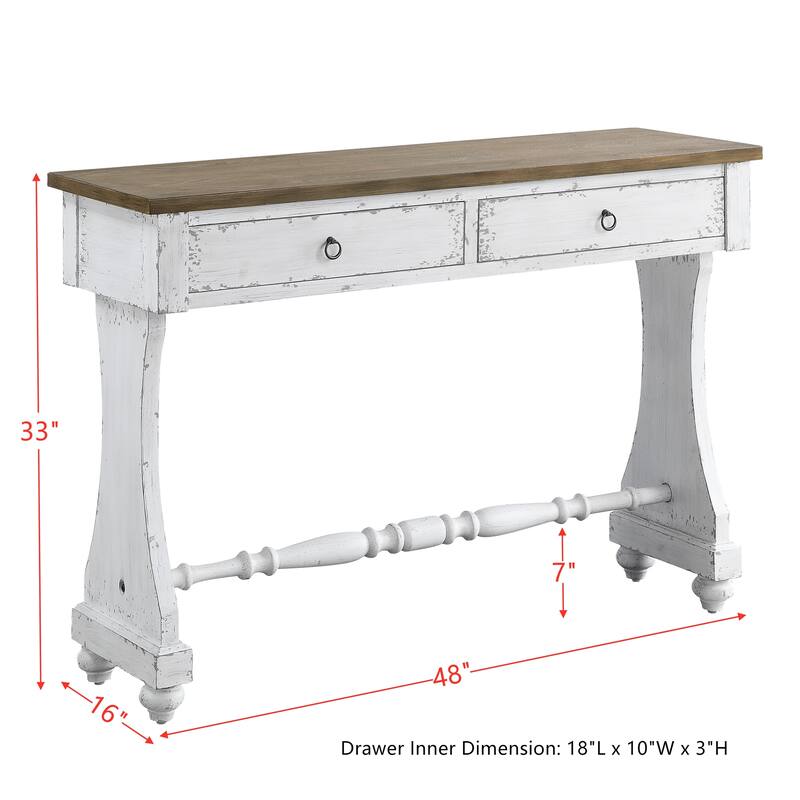 Console Table in Antique White Finish Bed Bath & Beyond 36787703