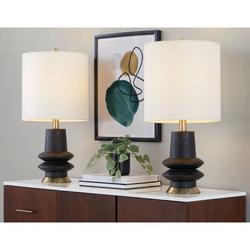 Porch & Den Luna 26" Polyresin Table Lamp (Set of 2)