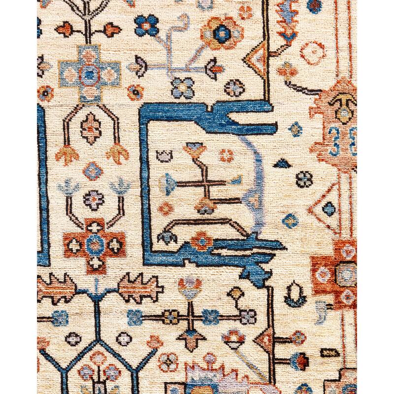Serapi One-of-a-Kind Hand-Knotted Area Rug - Ivory - 9' 0" x 11' 10"