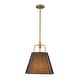 preview thumbnail 86 of 91, Mid Century 4-Light Conical Fabric Shade Lantern Pendant Ambient Light