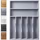 preview thumbnail 3 of 11, Kitchen Silverware Organizer - Extra Deep Grooved Drawer Divider,7 Slot Utensil Organizer - 7 Slots