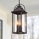 preview thumbnail 12 of 20, Brits 3-Light Outdoor Pendant Light 18.7 in. H. - Bronze