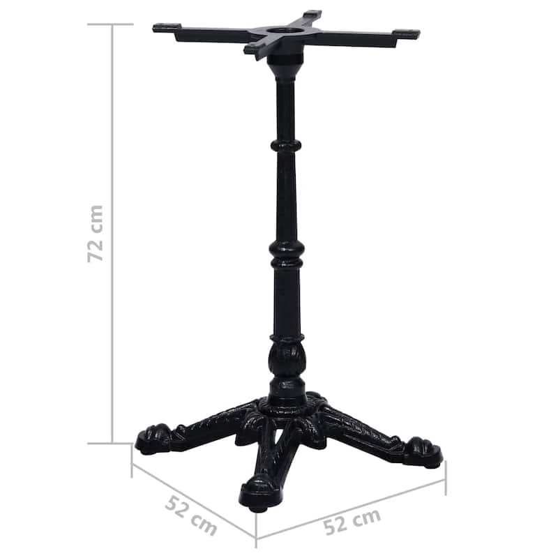 vidaXL Bistro Table Leg Black Cast Iron Standard Durable - 20.5 x 20.5 x 28.3 in
